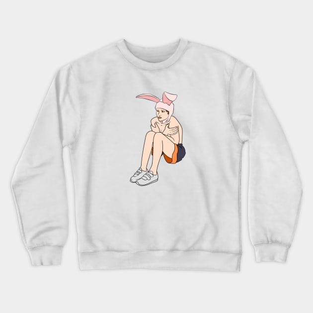 Bunny Boy Crewneck Sweatshirt by AnaKing